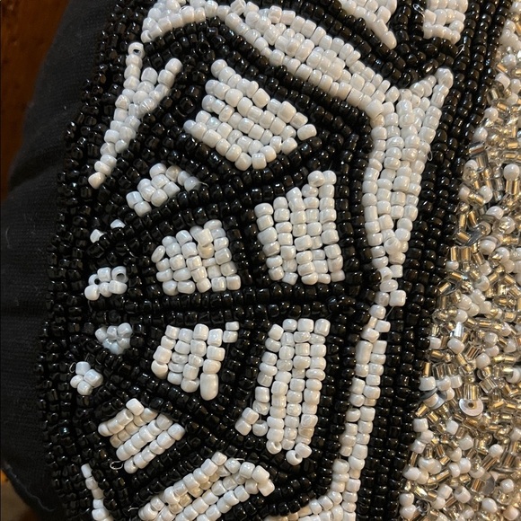 Skull & Bones | Beaded Pumpkin Pillow - Picture 4 of 11